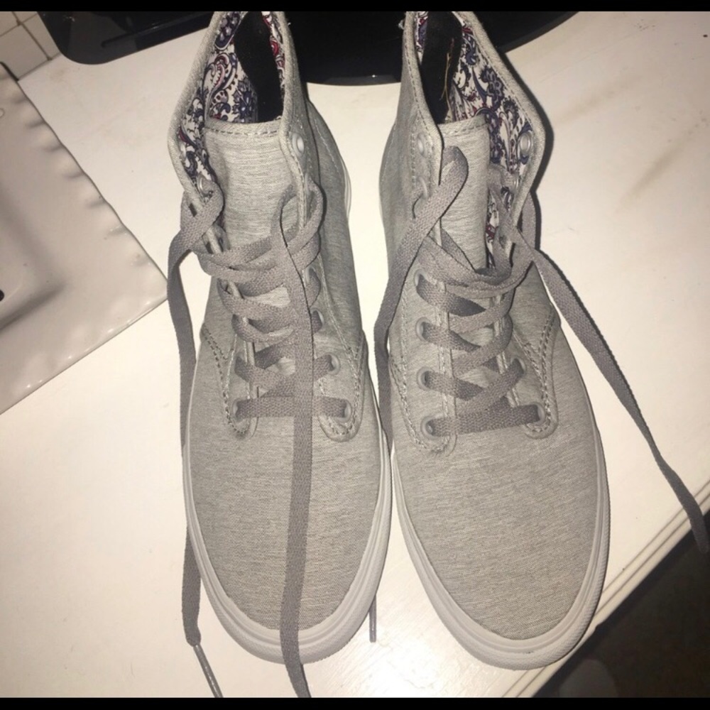 Gray High Top Lace Up Vans
